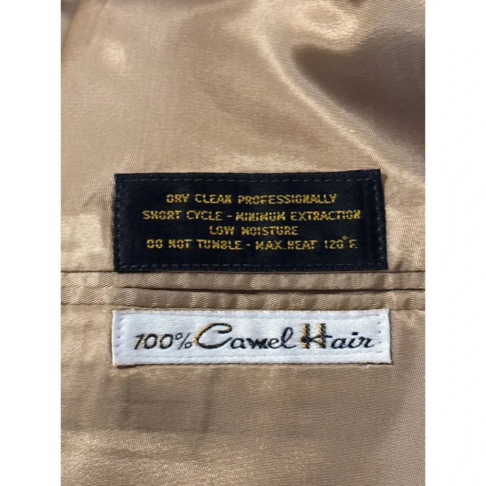 Vintage Camel Hair‎ Blazer Mens 42R Tan Brown 2-Button Sport Coat Good Condition
